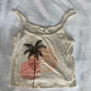 Palm tree crop top